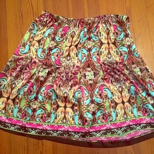 Multi Color Plus Size Skirt